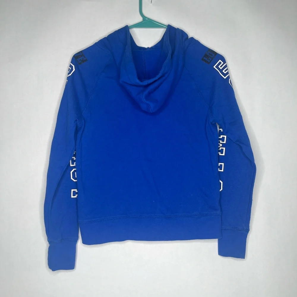 Justice Girls Royal Blue Zip Up Hoodie Size 10 M Cute Soft Trendy Gymnastics Fun